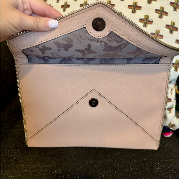 Rebecca Minkoff Nude Envelope Clutch w/ Zipper Trim - Picture 2 of 6